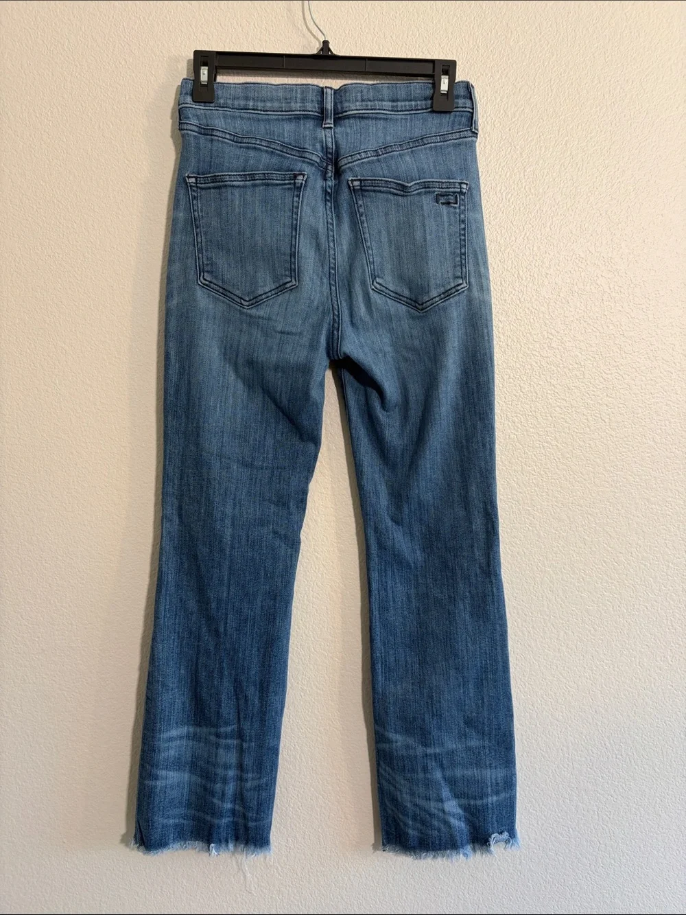 AYR The Bomb Pop Straight Frayed Hem Jeans in Medium Wash - 28